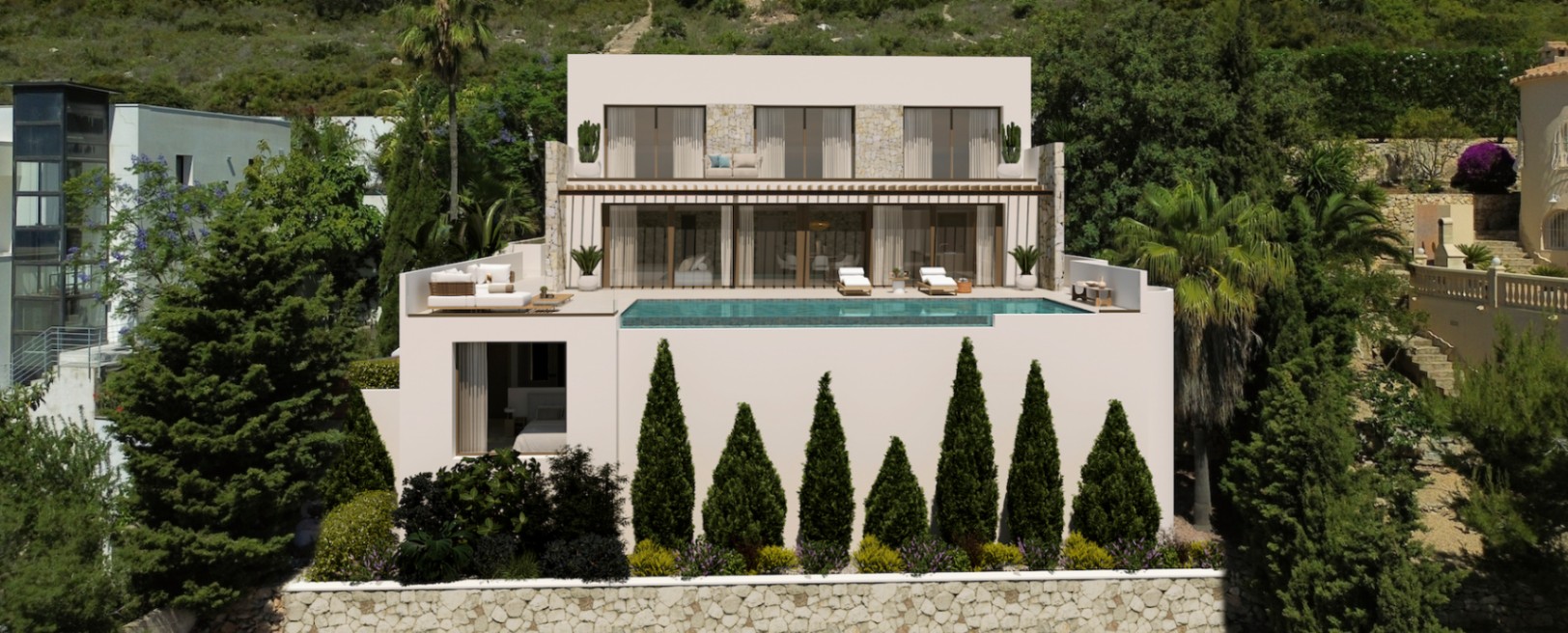 Schöne renovierte Villa mit spektakulärem Meerblick