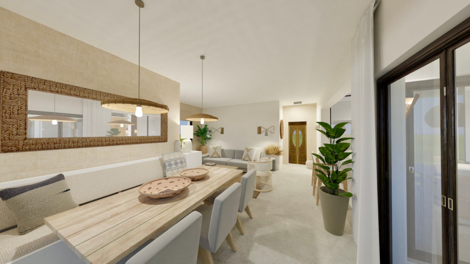 Renovated Ibiza style villa with seaview