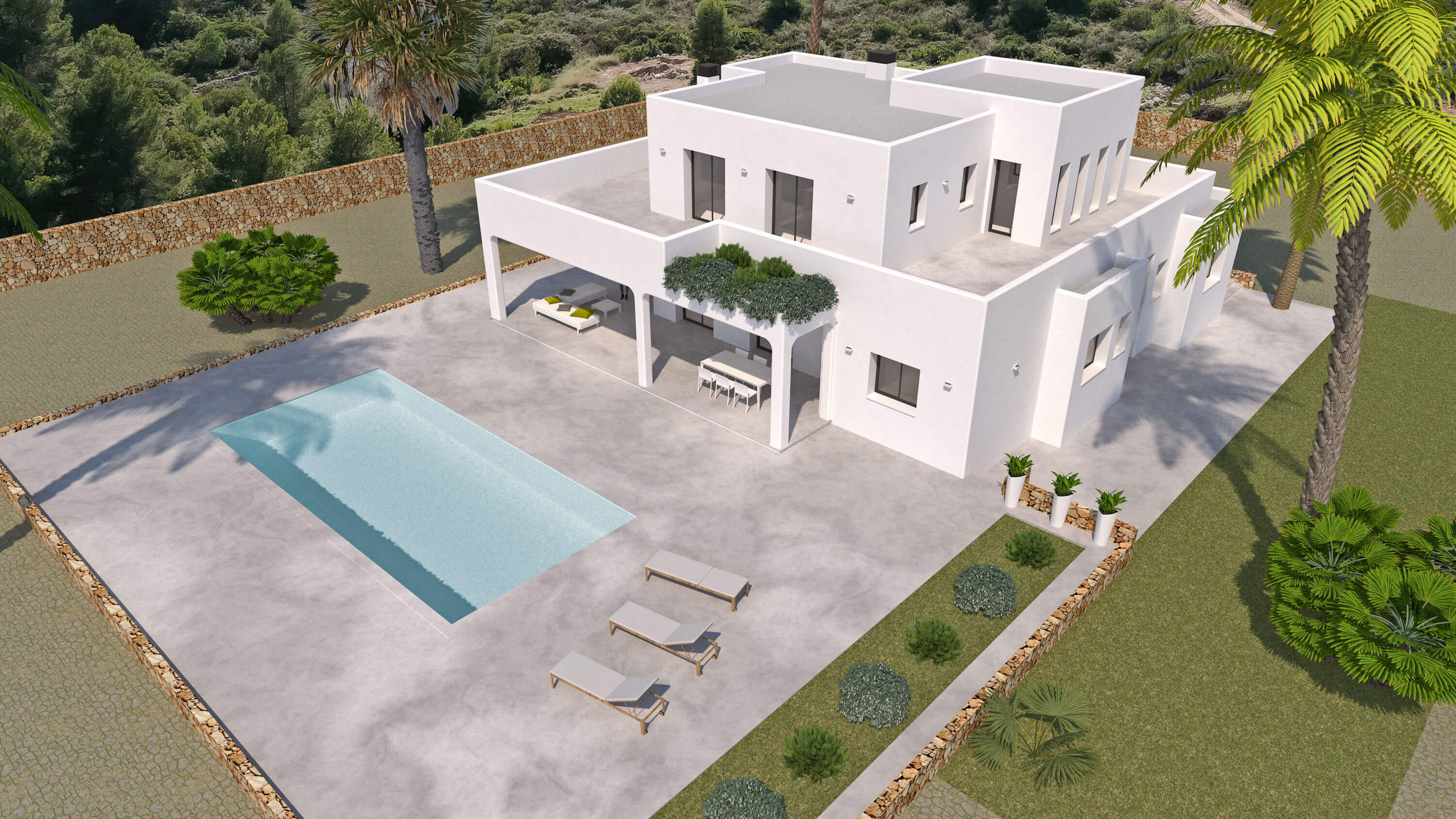 Prachtige Ibiza stijl villa op 10.000m2