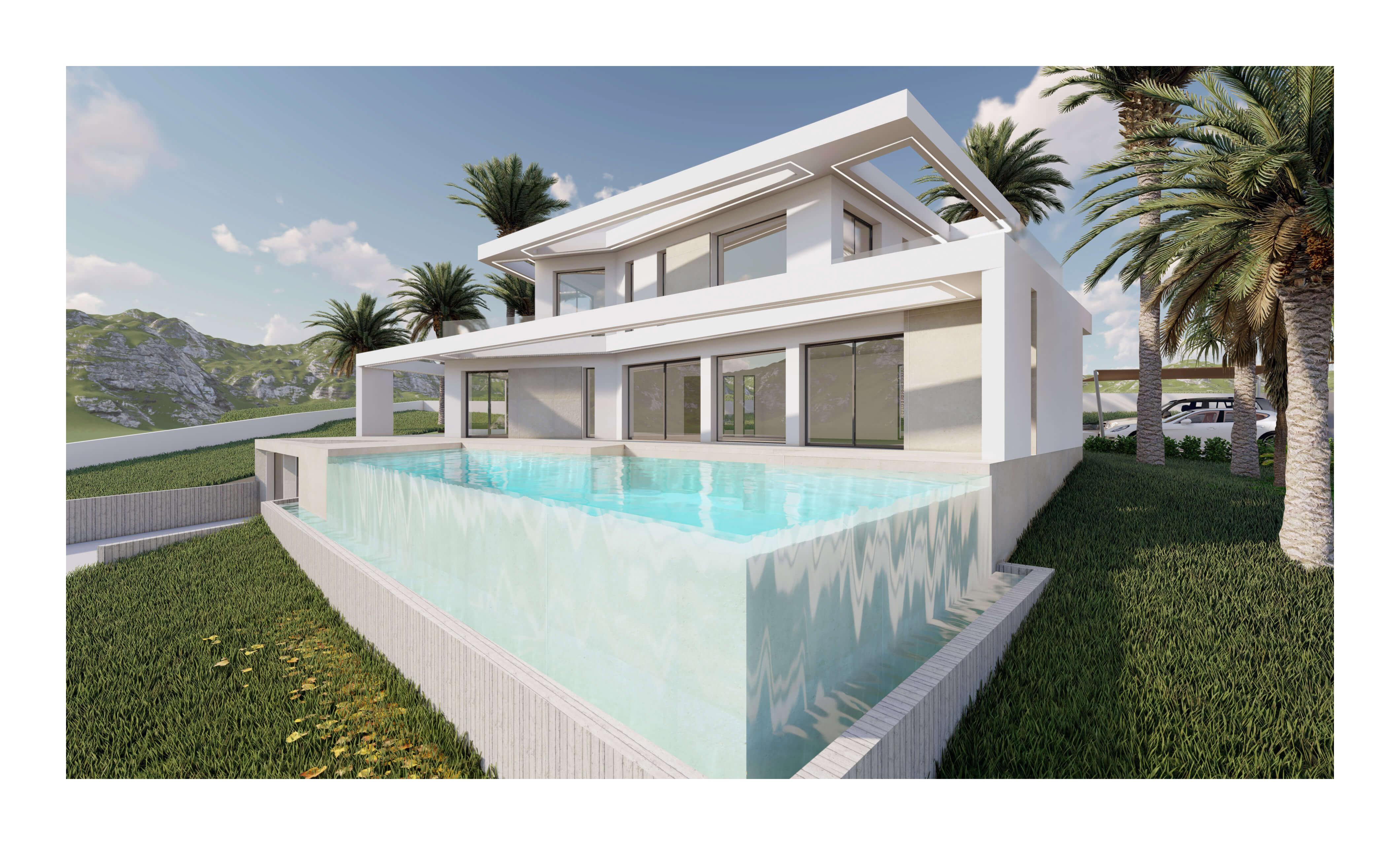 Luxuriöse neue Villa mit Meerblick in Villes del Vent, Javea