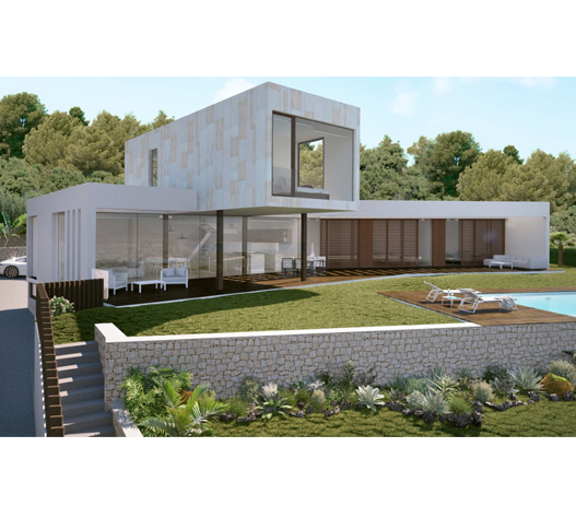 Atemberaubende minimalistische Villa mit spektakulärem Meerblick in Javea