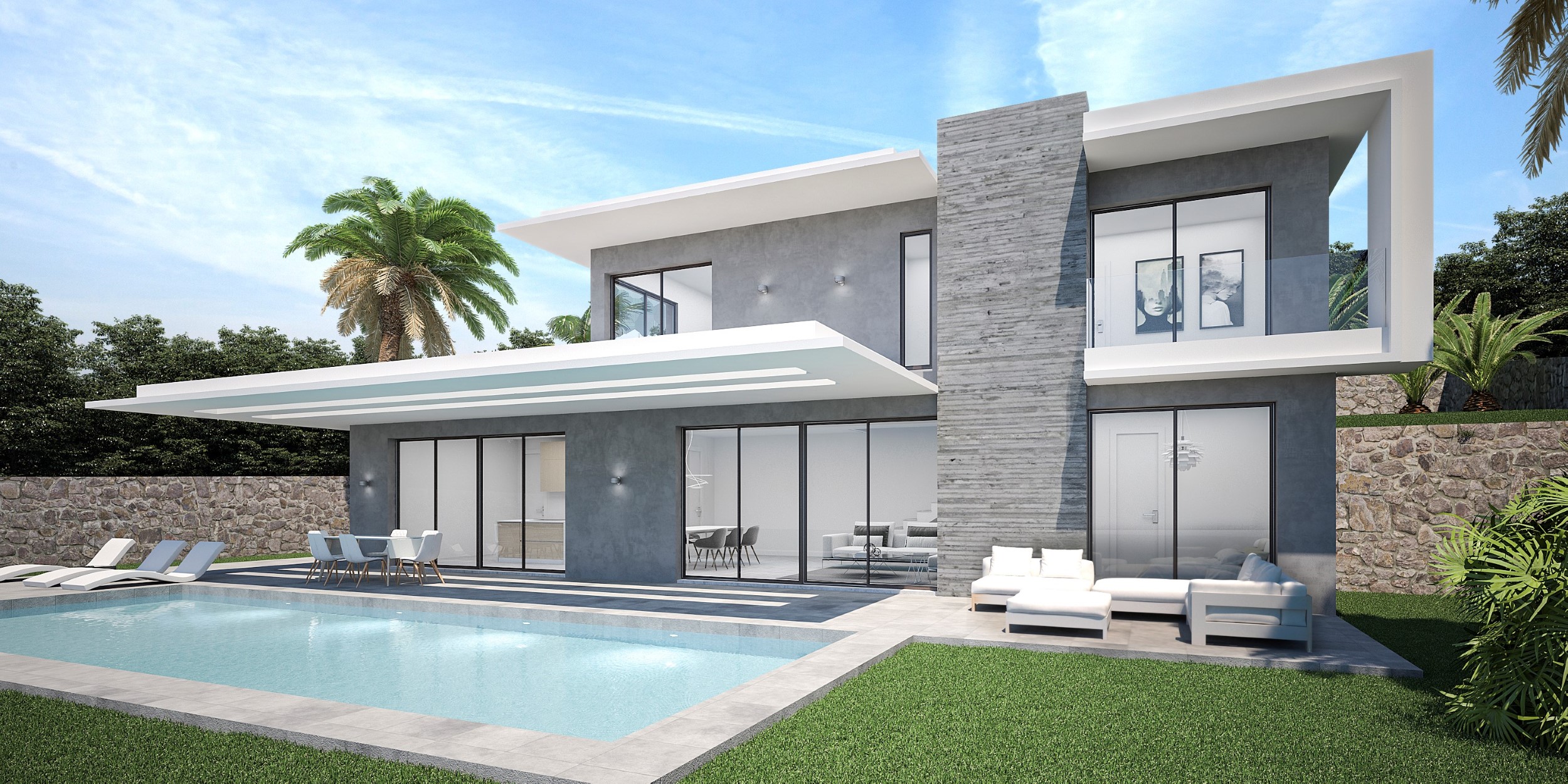 Nouveau pour construire 3 chambres villa à Javea