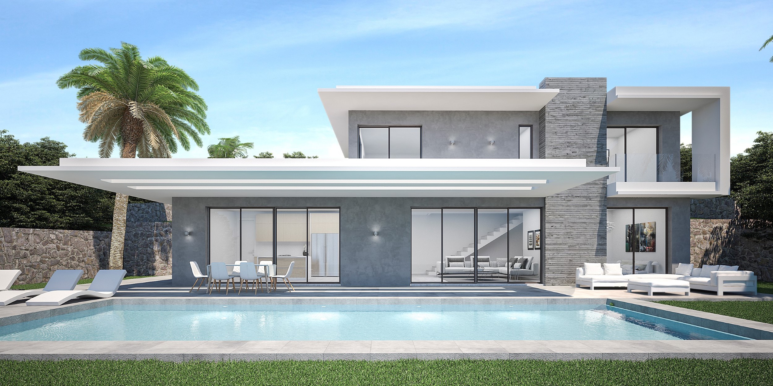 Nouveau pour construire 3 chambres villa à Javea
