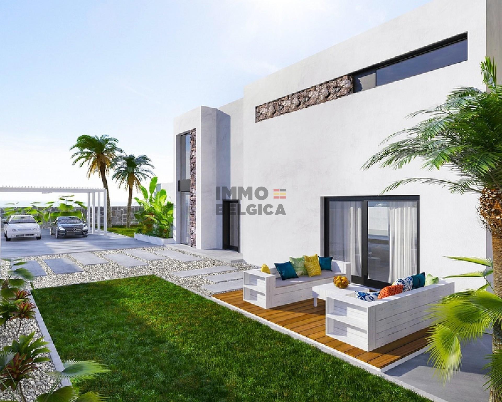 New build Ibiza style villa in Finestrat - Golf Badia