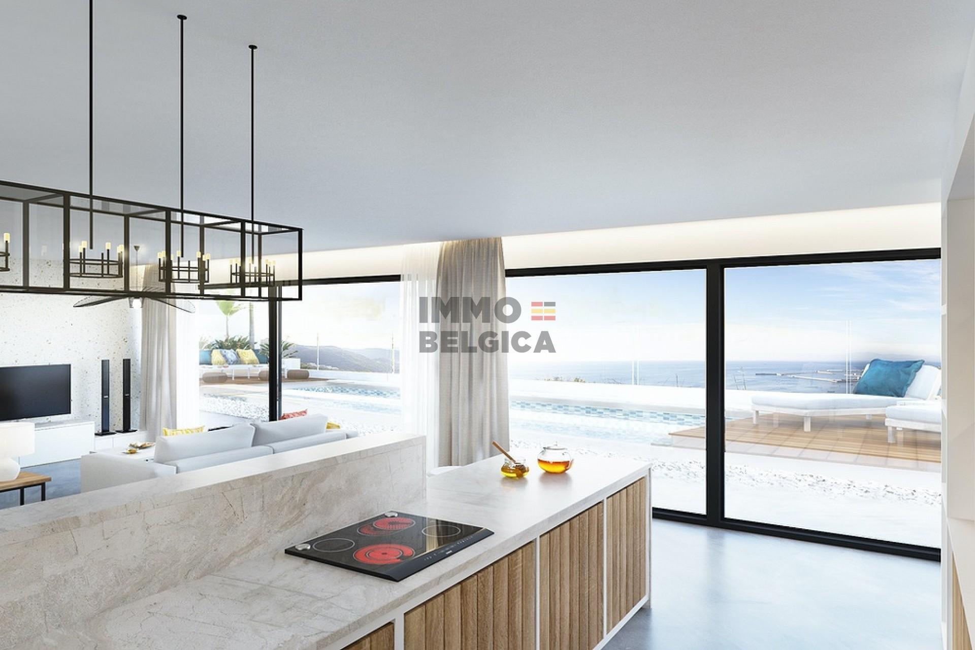 New build Ibiza style villa in Finestrat - Golf Badia